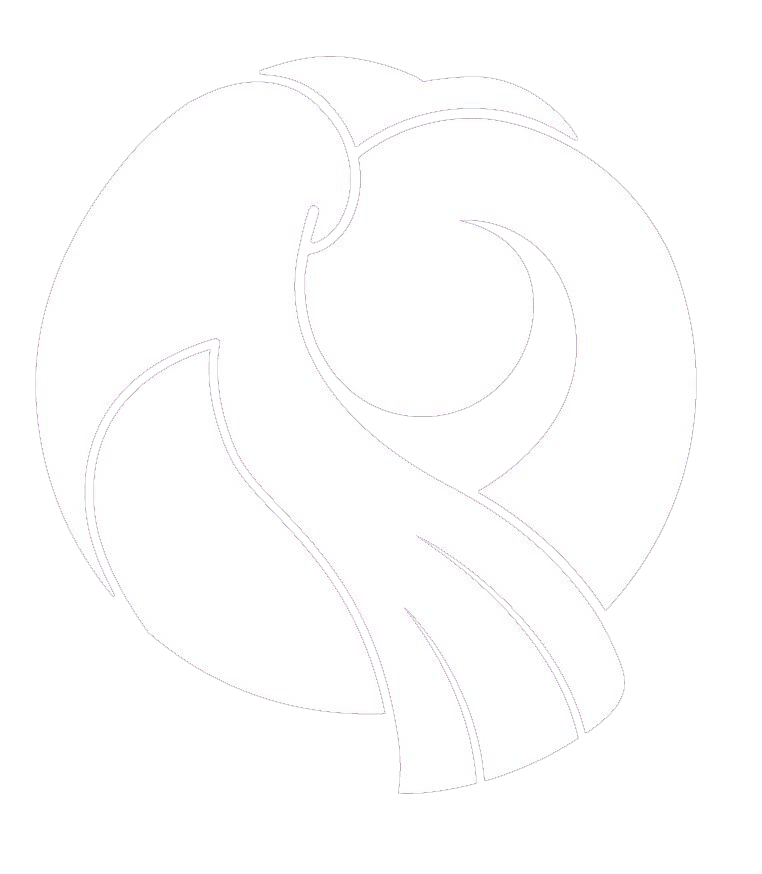 The Onslow School Logo. A circle like thing depicting a bird holding a koru.